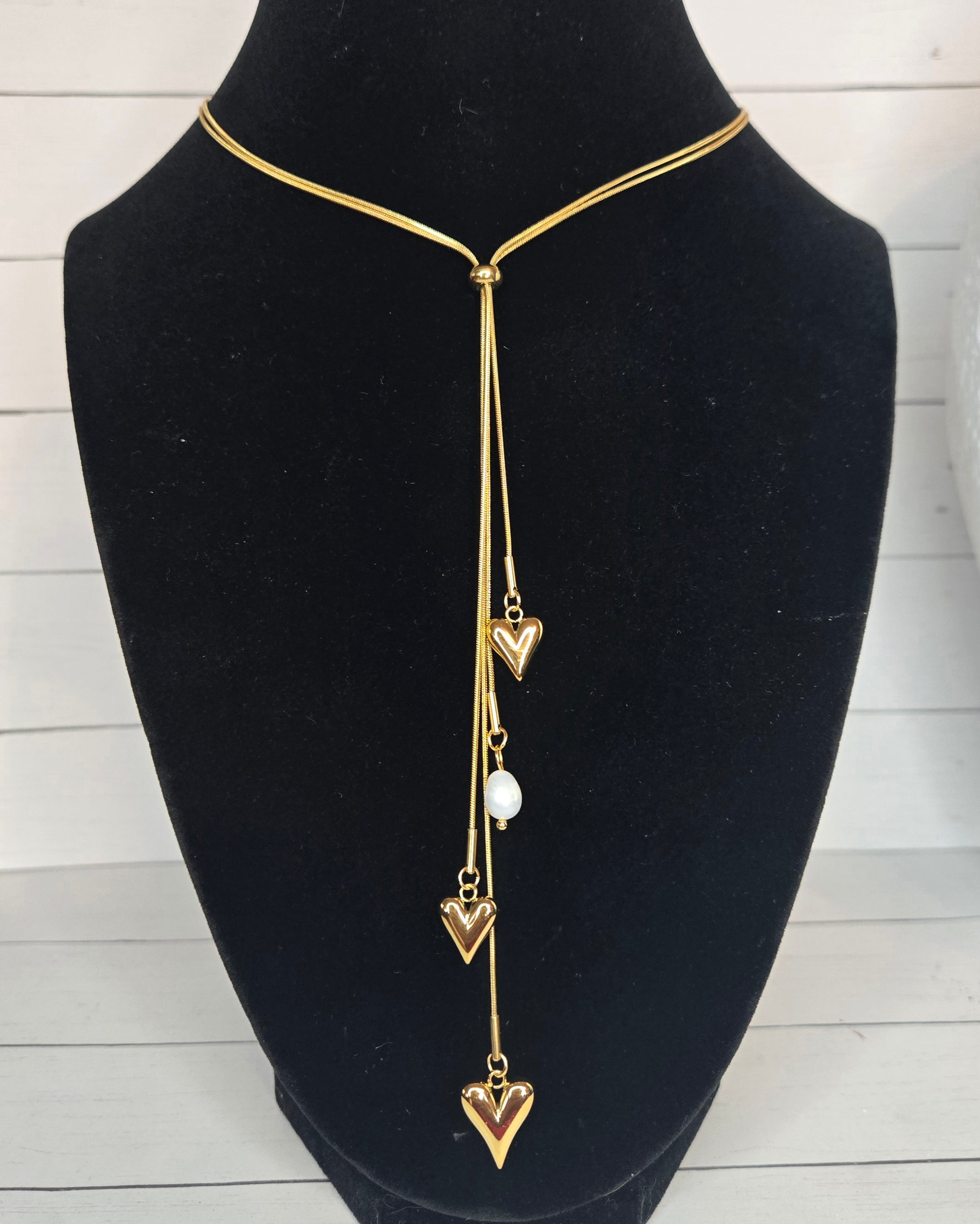 Collar Corazones de Oro